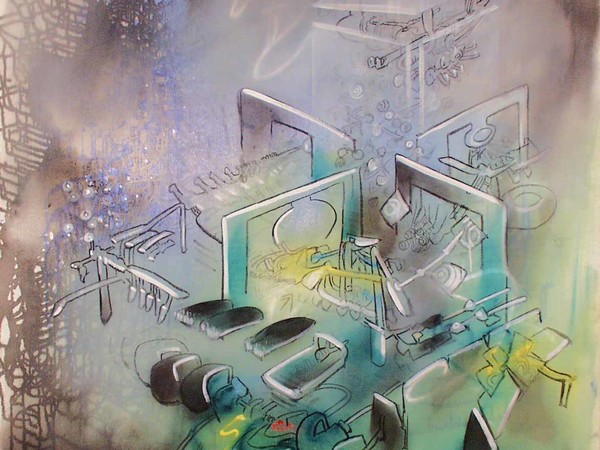 Roberto Sebastian Matta, Le grand inacheve, 1972, cm100x95,5