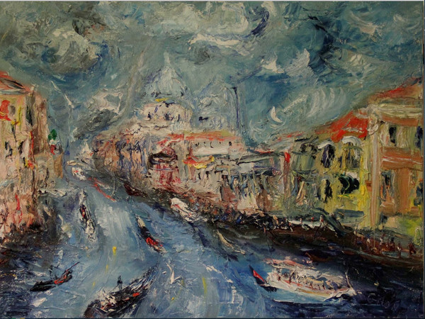 Simon Gaon, <em>Grand Canal 2</em>, Venezia, 2016, Olio su tela