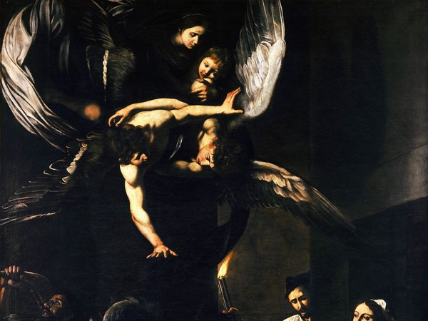 Michelangelo Merisi da Caravaggio, Sette opere di Misericordia, 16067-1607, Olio su tela, 260 x 390 cm, Napoli, Pio Monte della Misericordia