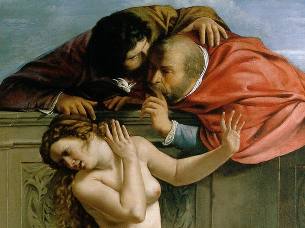 Artemisia Gentileschi, Susanna e i vecchioni, 1610. Olio su tela, 170x119 cm. Pommersfelden, Collezione Graf von Schönborn