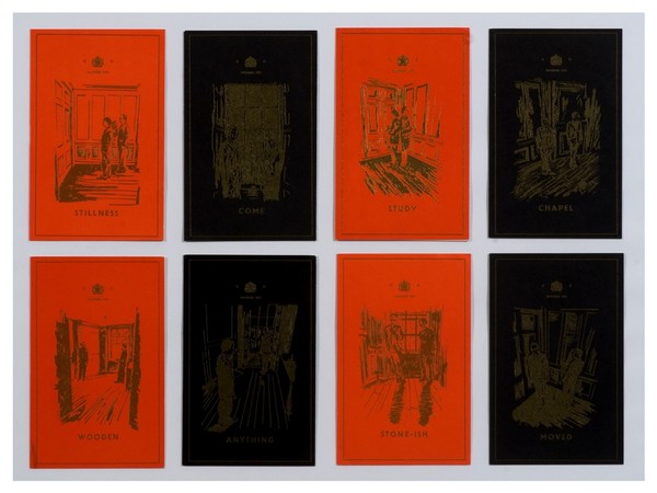 Gilbert & George, Red boxers, 1976, 8 cartoline postali e 6 buste, cm. 21x13,5 ciascuna. Collezione Cattelani