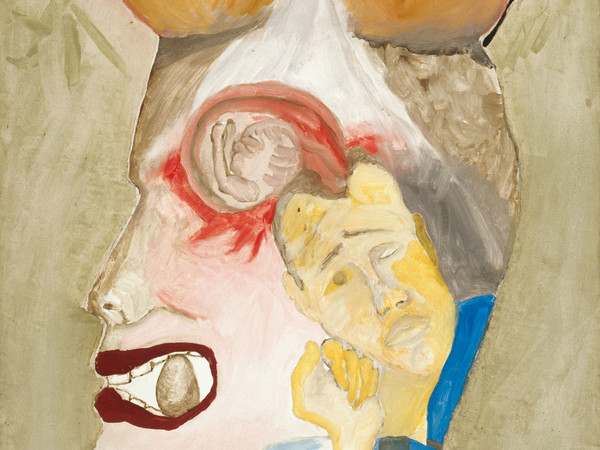 Francesco Clemente, Senza titolo, 1981 affresco | fresco 100 x 60 cm Collezione / Collection E. Righi 