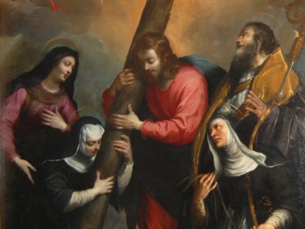 Luciano Borzone, Apparizione di Cristo alla beata Chiara da Montefalco. Genova, Monastero di Santa Chiara e San Sebastiano