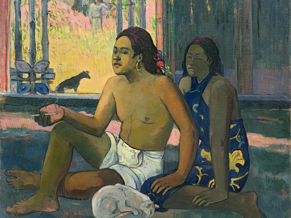 Paul Gauguin, Eiaha ohipa (Non fanno nulla. Tahitiani in una stanza), 1896, olio su tela, 65х75 cm.