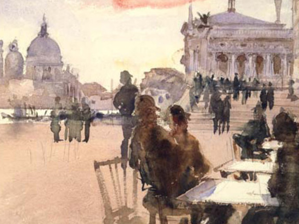 Café on the Riva Degli Schiavoni di John Singer Sargent