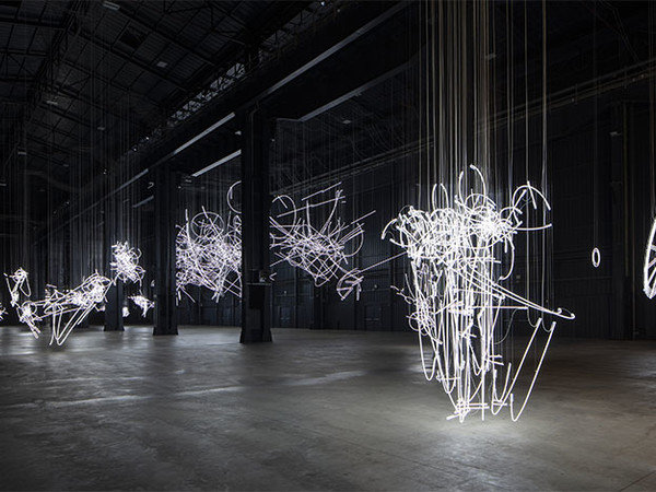 Cerith Wyn Evans, "....the Illuminating Gas". Veduta della mostra, Pirelli HangarBicocca, Milano, 2019 