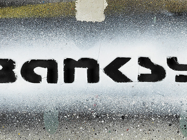 Banksy, Stancil, 18 x 8 cm | Photo © Dario Lasagni