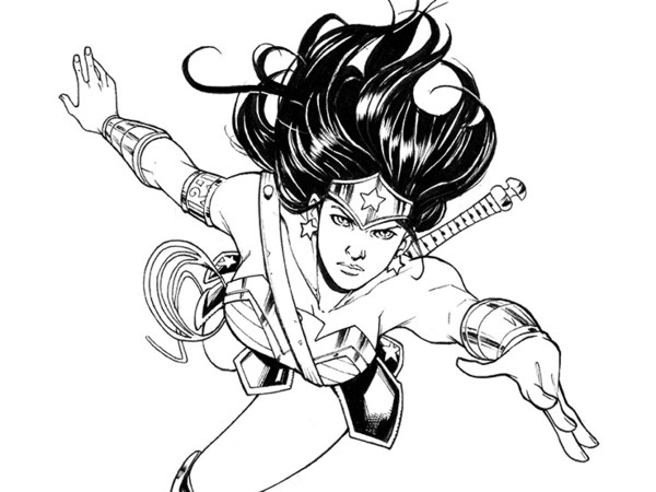 Andrea Broccardo, Wonder Woman: Agent of Peace (digital series) no. 19 b/w cover 2020/10. Tecnica mista, colorazione digitali