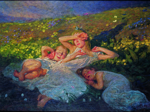 Luigi Rossi, Primi Raggi, 1900-1905, olio su tela, 101 x 144 cm. Casa Museo Luigi Rossi, Tesserete
