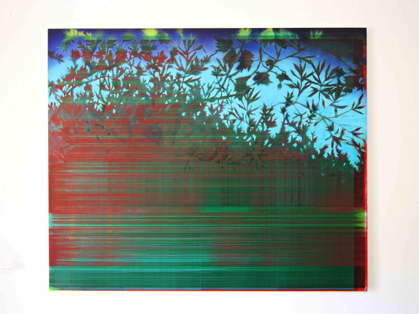 Gabriele Massaro, Altro mondo, 2023, acrilico e inchiostro su tela, 173x143 cm.