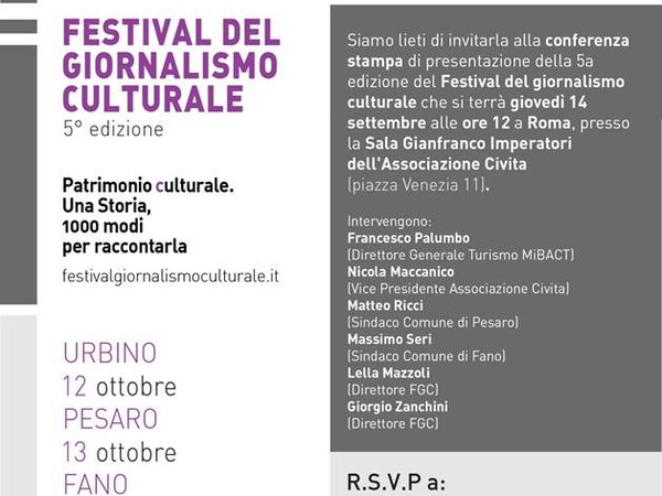 Festival del giornalismo culturale. 5° Edizione