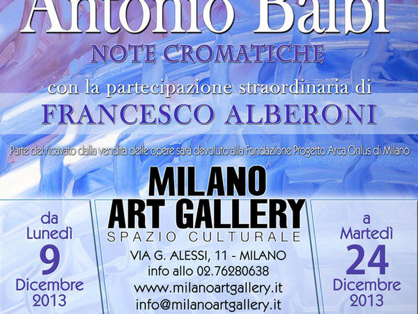 Antonio Balbi. Note cromatiche, Milano Art Gallery