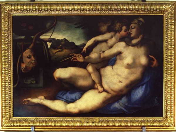 Pontormo, <em>Venere e Cupido</em>, 1533 ca., olio su tavola. Galleria dell'Accademia, Firenze