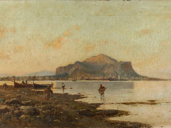 Michele Catti, Golfo di Palermo. Olio su tela. Collezione privata, Palermo