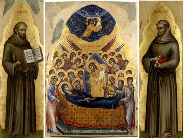 Dormitio Virginis e i santi Francesco e Antonio da Padova