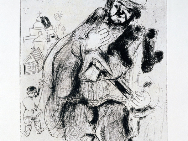 Marc Chagall, Tappo Stepàn, carpentiere, da Le anime morte, mm 277 x 212