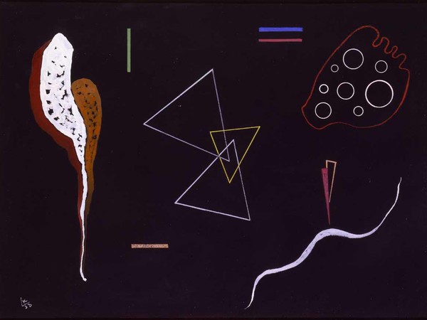 Wassily Kandinsky, <em>Tre triangoli</em>, 1938, Disegno a tempera, 47.3 x 37 cm, Venezia, Ca' Pesaro- Galleria Internazionale d'Arte Moderna, lascito Lidia De Lisi Usigli, 1961