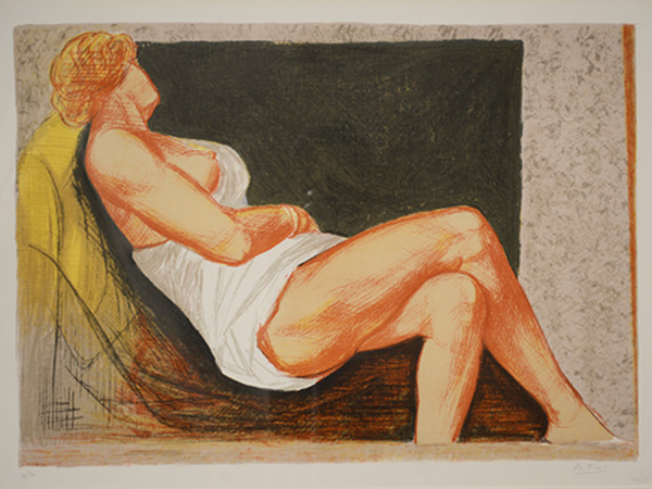 Achille Funi, Nudo femminile, litografia