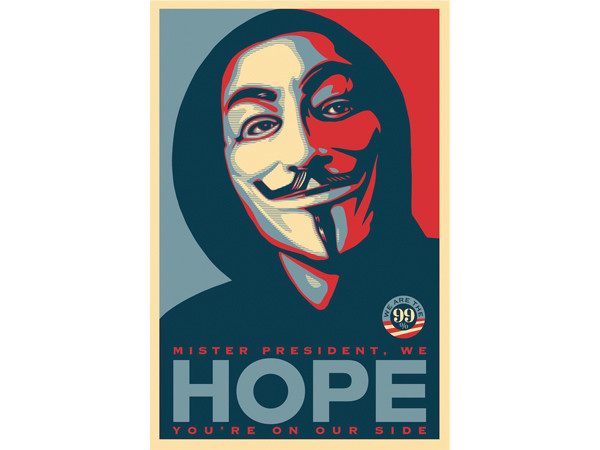 Shepard Fairey OBEY, HOPE poster adaptation for the occupy movement, 2011 | © Shepard Fairey