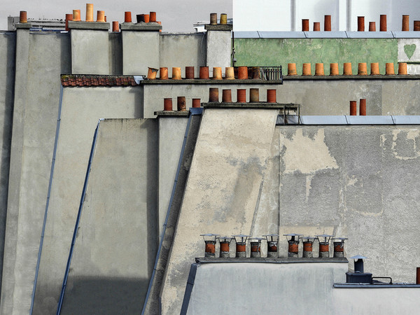 Michael Wolf, Paris Rooftops, Paris, 2014. Digital C-prints, wooden frame, museum glass 105x145,5 cm.