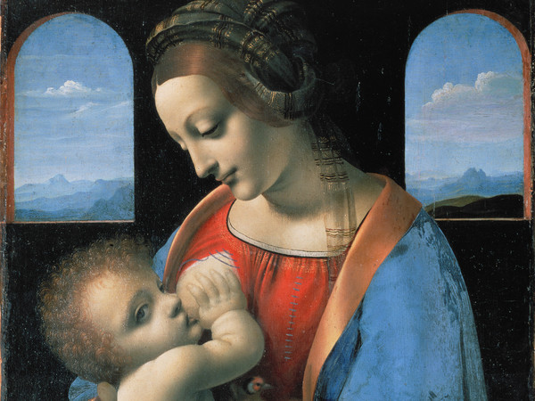 Leonardo da Vinci (1452 - 1519), Attribuzione, <em>Madonna Litta</em>, Metà anni '90 del XV secolo, Olio su tavola trasferito su tela, 33 x 42 cm, Museo Statale Ermitage, San Pietroburgo<br />