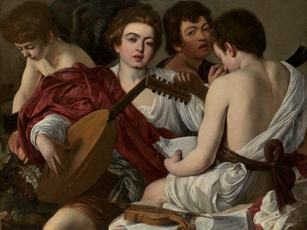 Michelangelo Merisi, detto il Caravaggio, I musici, 1597, 92x118,5 cm. New York, The Metropolitan Museum of Art