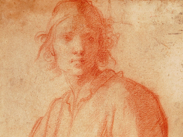 Matteo Rosselli. Studio di figura di giovinetto, sanguigna su carta