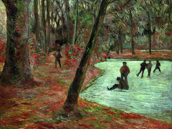 Paul Gauguin, Pattinatori nei giardini di Frederiksberg, 1884, Olio su tela, cm 65 x 54 | © Ny Carlsberg Glyptotek, Copenhagen /Photo: Ole Haupt