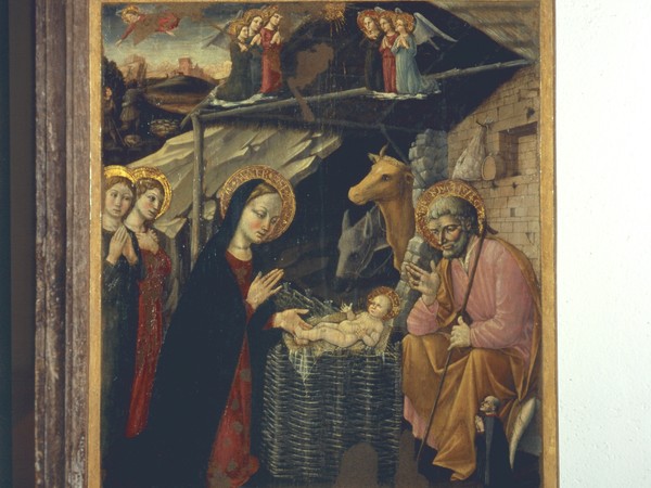 Lorenzo d'Alessandro, Natività. Tempera su tavola, cm 135x80. Pinacoteca Civica “Tacchi Venturi” San Severino Marche (MC)