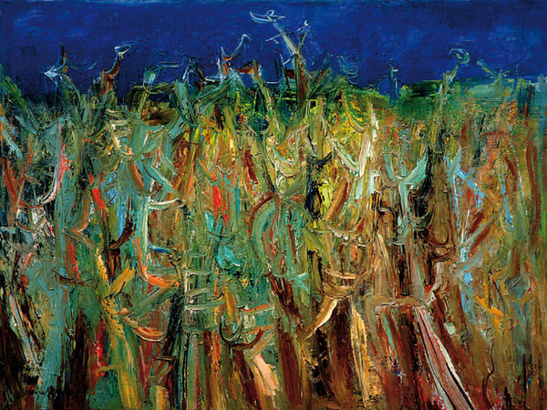 Ettore Fico, Granoturco, 1961 olio su tela, cm 80 x 105