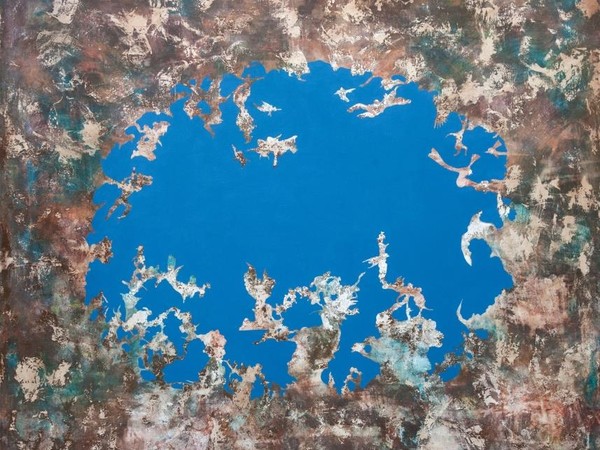 Miriam Pace, I Bodhisattva della terra, acrilici e venici su tela, cm. 180x200, 2016