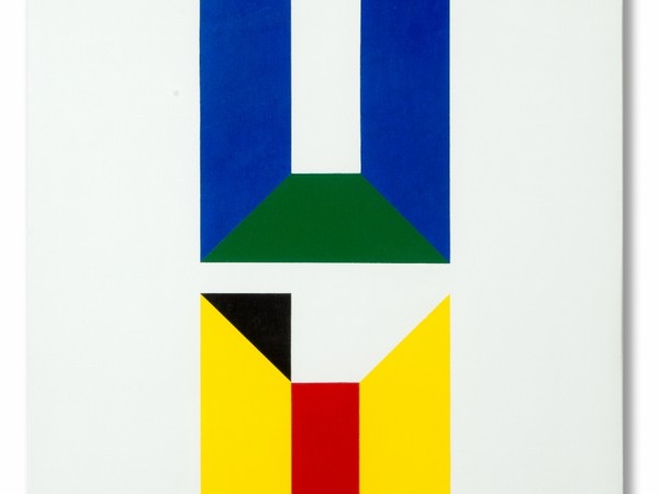 Reale F. Frangi, Forme geometriche, 1971, acrilico su tela, cm 60x60