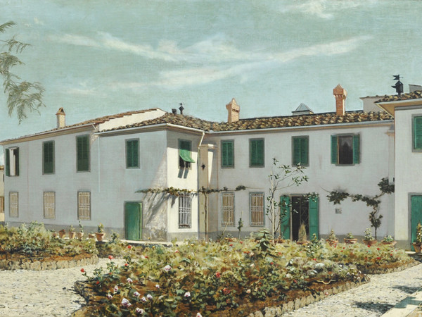 Telemaco Signorini, Villa Toscana, 1872-1874, olio su tela, cm. 61x116