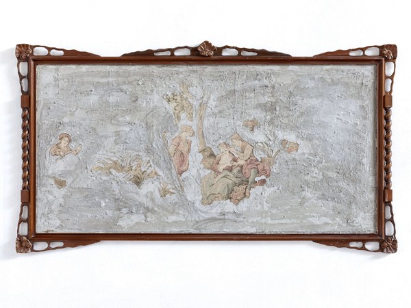 Leonardo Meoni, <em>Concrete tapestry</em>, 2019, Cemento su arazzo gobelin, 246 x 140 cm | Courtesy of Zerial Art Project