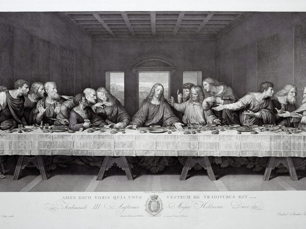 Raffaello Morghen, Il Cenacolo, acquaforte, 1799-1800. Raccolta delle stampe "A. Bertarelli" 