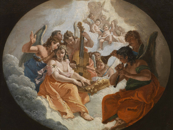 Francesco Fontebasso, Allegoria della musica, olio su tela, cm. 35x43