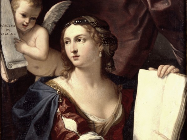 Elisabetta Sirani, Sibilla, 1660, olio su tela, cm 110 x 86, inv. n. 6941. Pinacoteca Nazionale di Bologna 