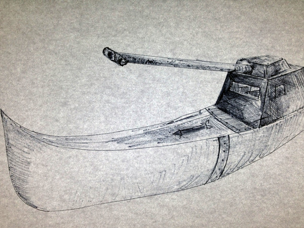 Cristiano Carotti. Black Swallow V-14, disegno