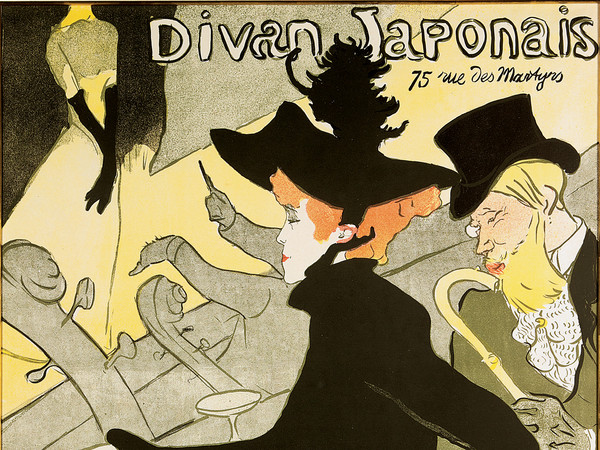 Henri de Toulouse-Lautrec, Divan Japonais, 1893, Litografia a colori, 60.8 x 80.8 cm | © Herakleidon Museum, Athens Greece