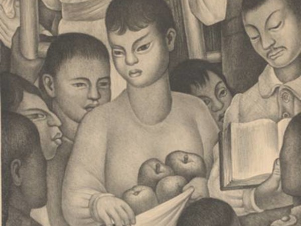 Diego Rivera, <em>The Fruits of Education / The Fruits of the Earth</em>, 1932<br />Kunsthaus Zürich, Collection of Prints and Drawings, © Banco de México<br />Diego Rivera & Frida Kahlo Museums Trust, México D.F. / 2016 ProLitteris, Zürich