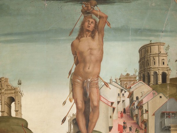 Luca Signorelli, Martirio di San Sebastiano, 1948 circa, Olio su tavola centinata, 175 x 288 cm, Città di Castello, Pinacoteca Comunale