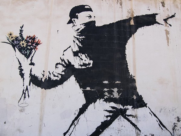 Banksy, <em>The Flower Thrower</em>