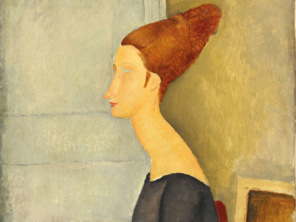 Amedeo Modigliani, Ritratto di Jeanne Hébuterne (Jeanne Hébuterne au henné), 1918. Olio su tela, cm 100 x 65 firmato in alto a destra. © Pinacothèque de Paris