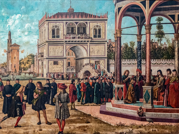 Vittore Carpaccio, Ritorno degli ambasciatori, Dal ciclo delle Storie di Sant'Orsola, 1495-1500, Tempera su tela, 297 x 527 cm, Venezia, Gallerie dell'Accademia