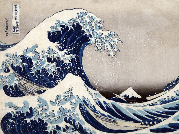 Katsushika Hokusai, <em>La (Grande) Onda presso la costa di Kanagawa</em>, Dalla serie <em>Trentasei vedute del Monte Fuji</em>, 1830-1832, Silografia policroma | © Courtesy Museo d’Arte Orientale E. Chiossone