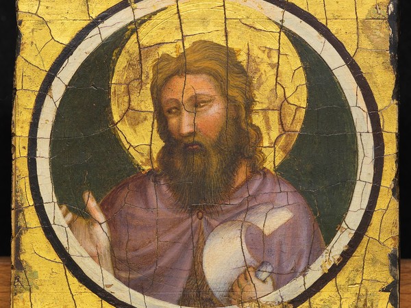 Giotto, San Giovanni Battista, tempera su tavola.  Firenze, Collezione Ente Cassa di Risparmio di Firenze
