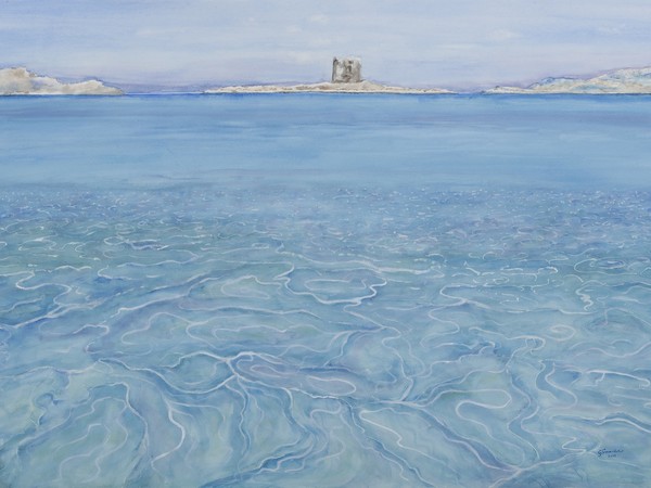 Torre a Stintino, 74 x 103 cm, acquerello su carta, 2015