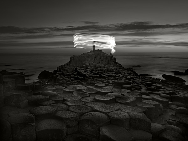 Ugo Ricciardi, Nightscapes, Giant’s Causeway and figure, Northern Ireland, 2018