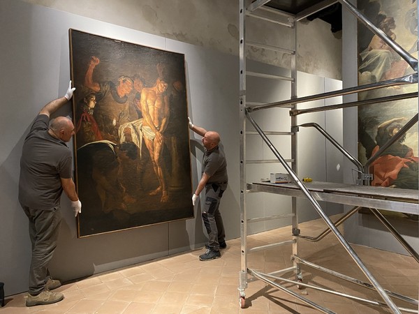 Mathias Stomer, La flagellazione, 1646, Mistretta ME. Allestimento