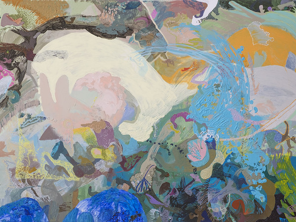 Victoria Stoian, Codri Earthquake 24” 2015, 100 x 150 cm, acrilico su tela / acrylic on canvas
